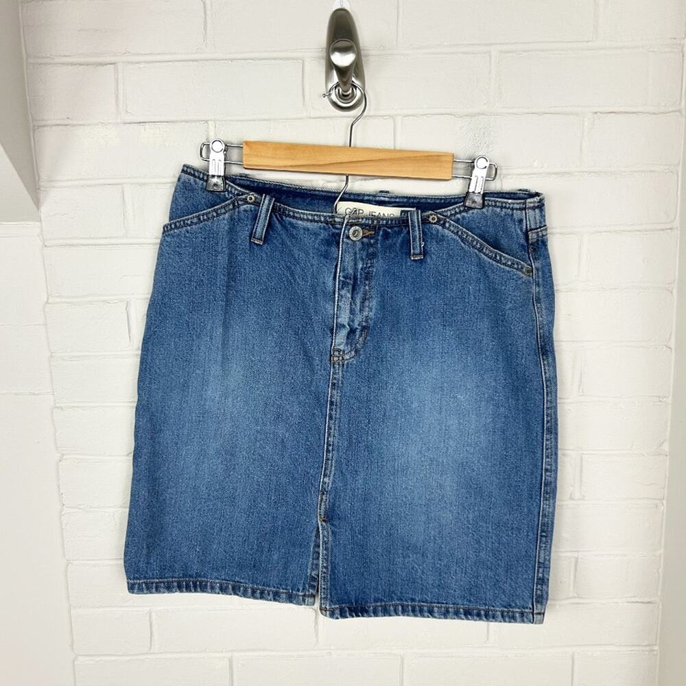Gap Jeans Vintage Low Rise Cotton Denim Skirt Size 6